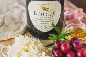 Bogle wine bottle with cheese and grapes