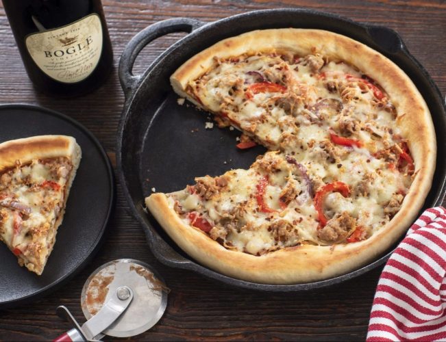 Cast Iron Sausage and Fennel Pizza