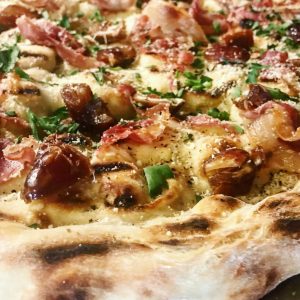 Prosciutto, Romano, and Pinot Noir Grilled Pizza by Jim M.