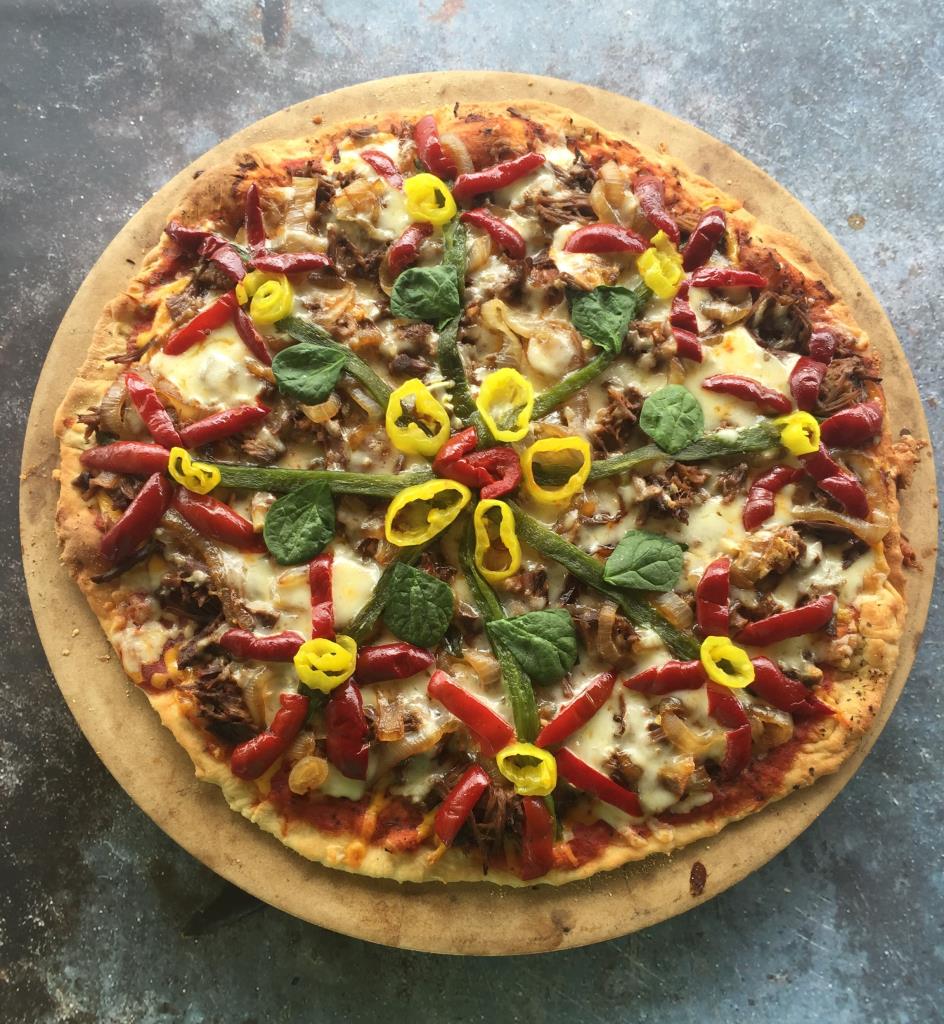 Southwest Garden Roast Beef Pizza by Mary S.
