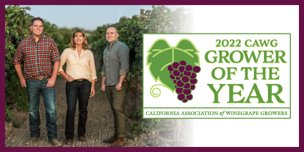 Bogle awarded 2022 Grower of the Year Award by CAWG