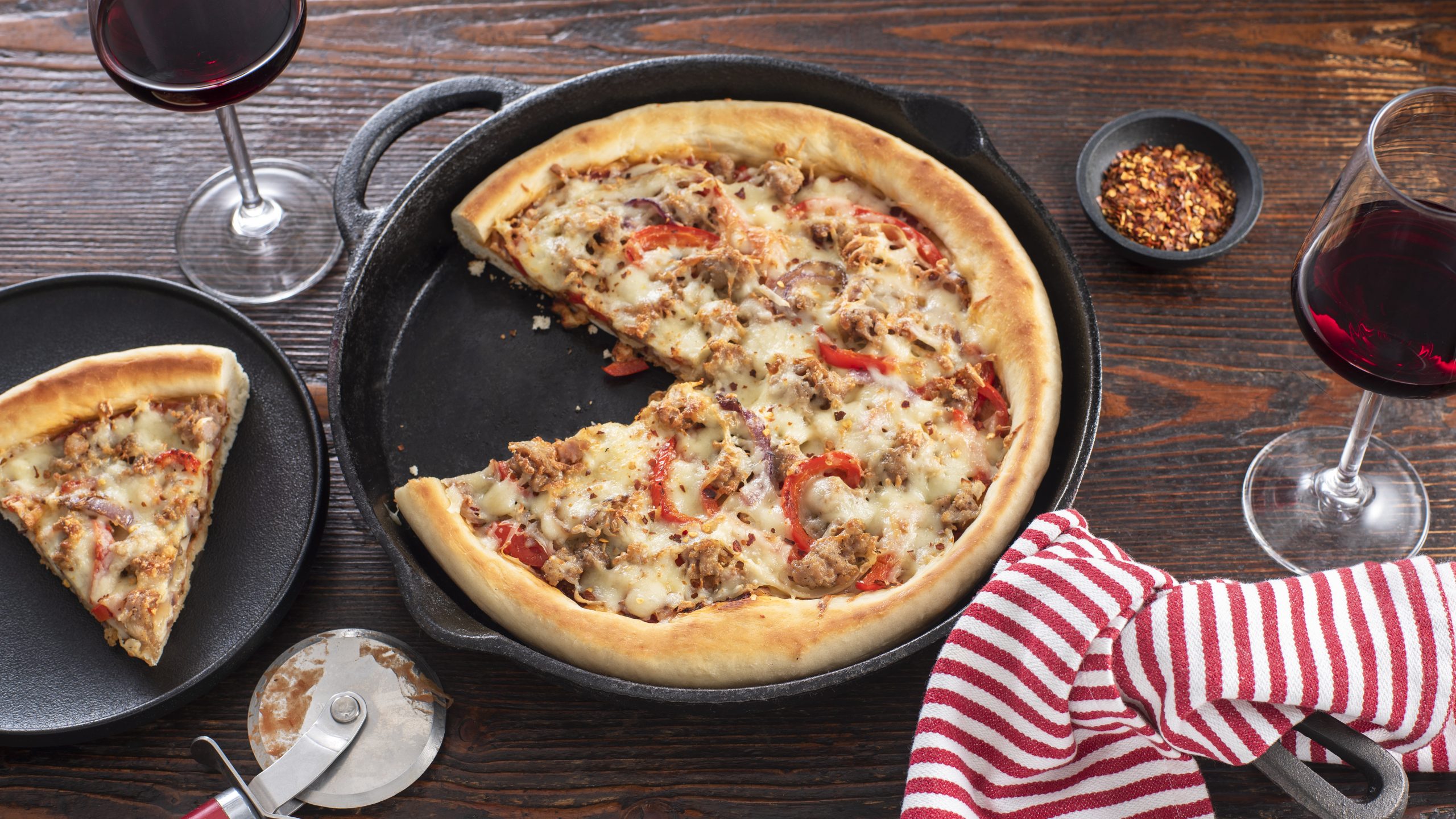 Cast Iron Sausage and Fennel Pizza
